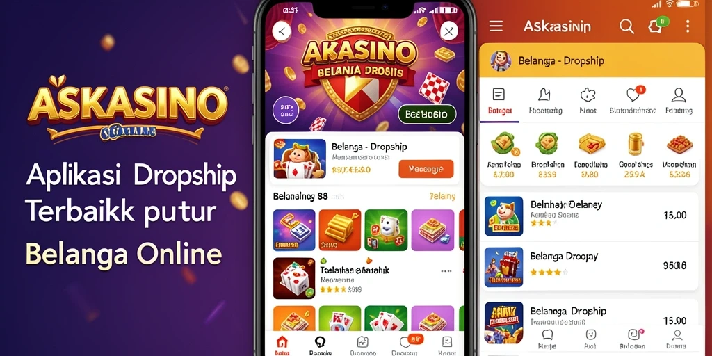 Antarmuka pengguna ASKASINO untuk belanja dropship yang sederhana dan efisien.
