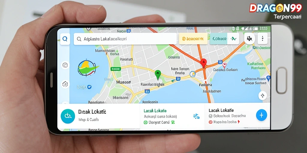 Antarmuka utama DRAGON99 menunjukkan status pelacakan lokasi.