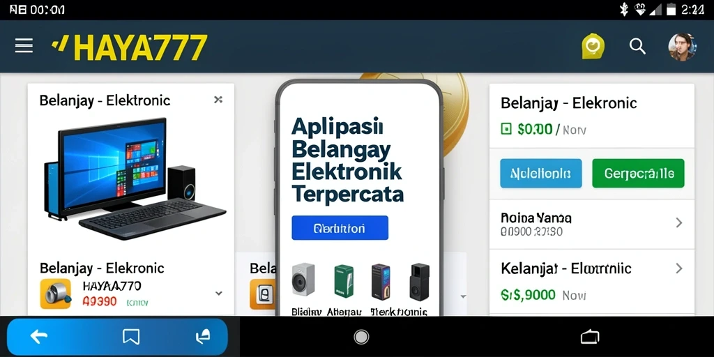 Tampilan antarmuka HAYA777 untuk belanja elektronik yang modern.