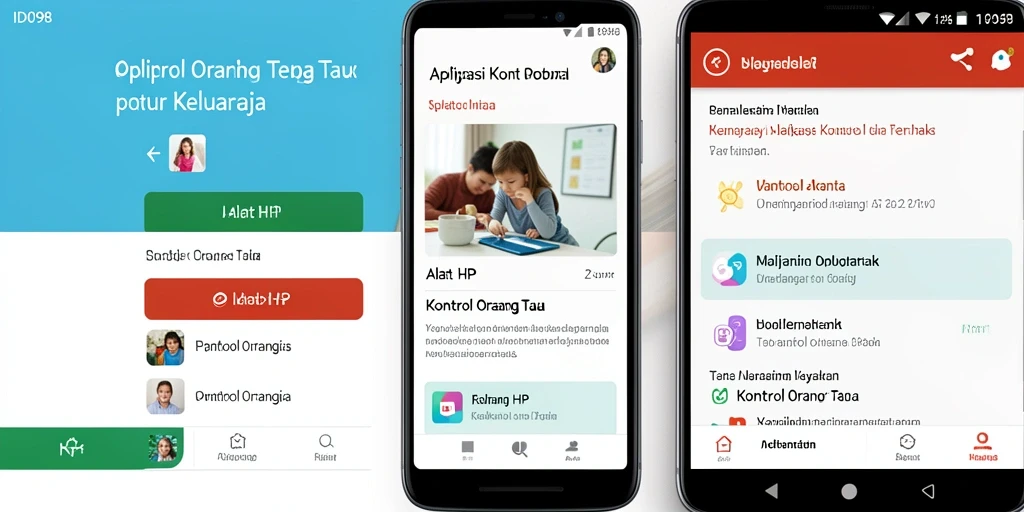 Tampilan antarmuka ID098 yang ramah pengguna untuk kontrol orang tua.