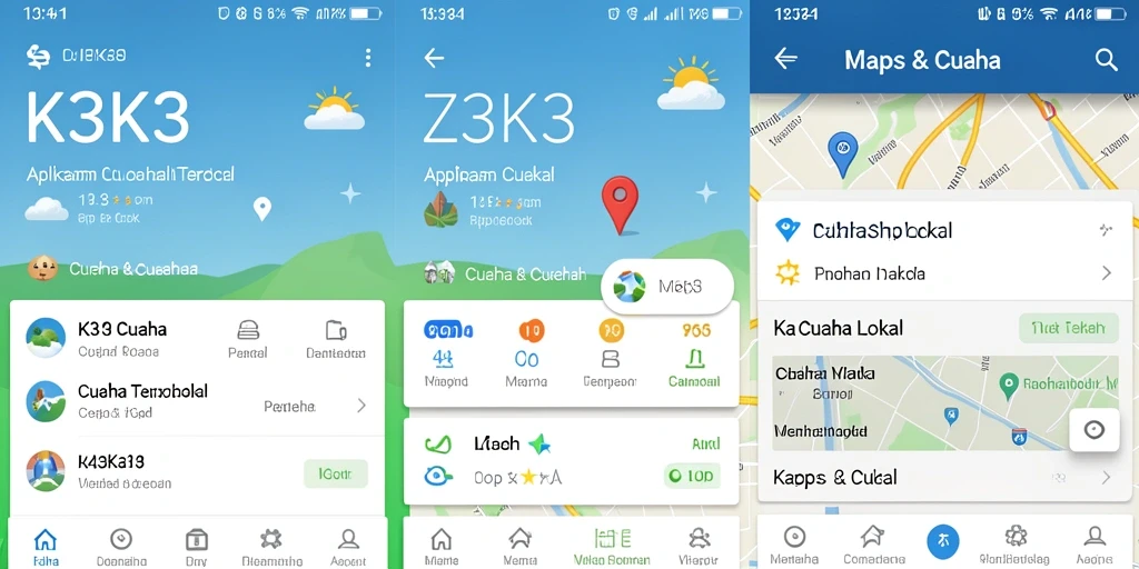 Tampilan antarmuka K3K3 yang informatif dan modern untuk cuaca lokal.