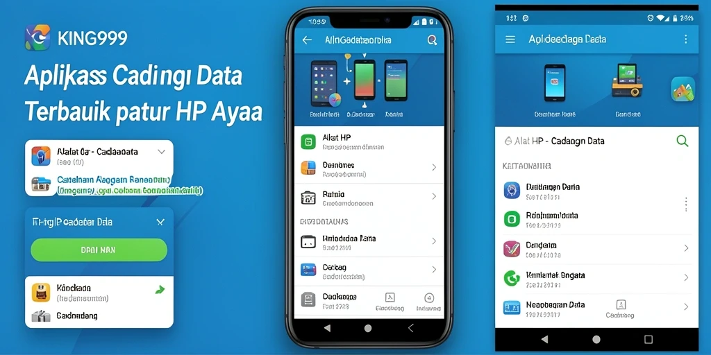 Tampilan utama KING999 dengan fitur pencadangan data yang mudah digunakan.