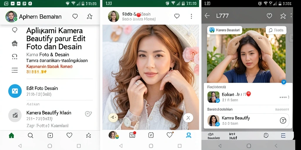 Tampilan menarik antarmuka L777 untuk edit foto.
