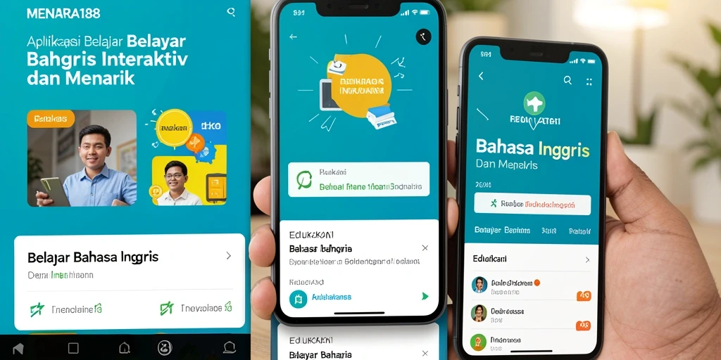 Tampilan antarmuka aplikasi MENARA188 untuk belajar bahasa Inggris dengan fitur menarik.